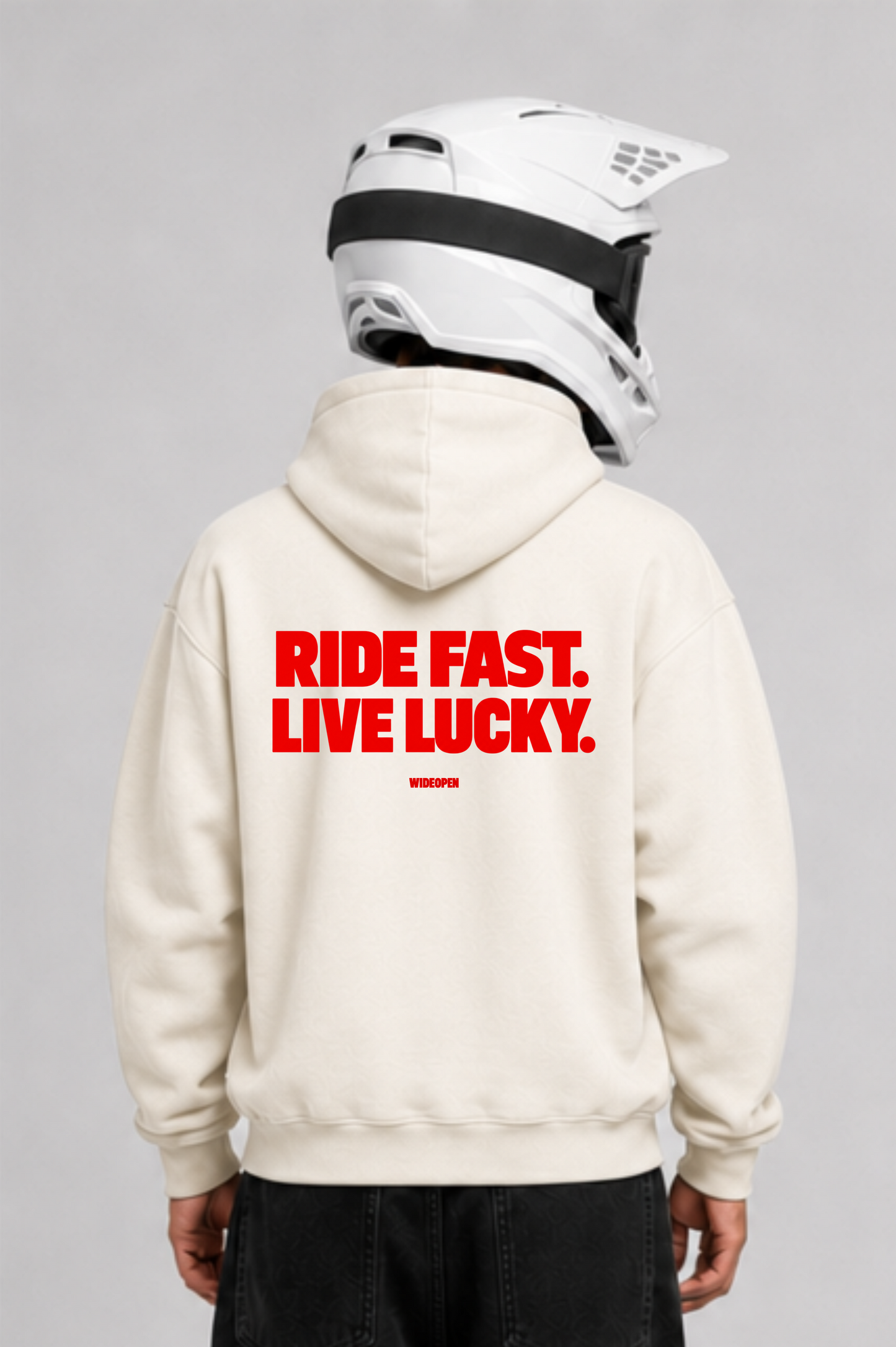 RIDE FAST. LIVE LUCKY. Oversized Hoodie