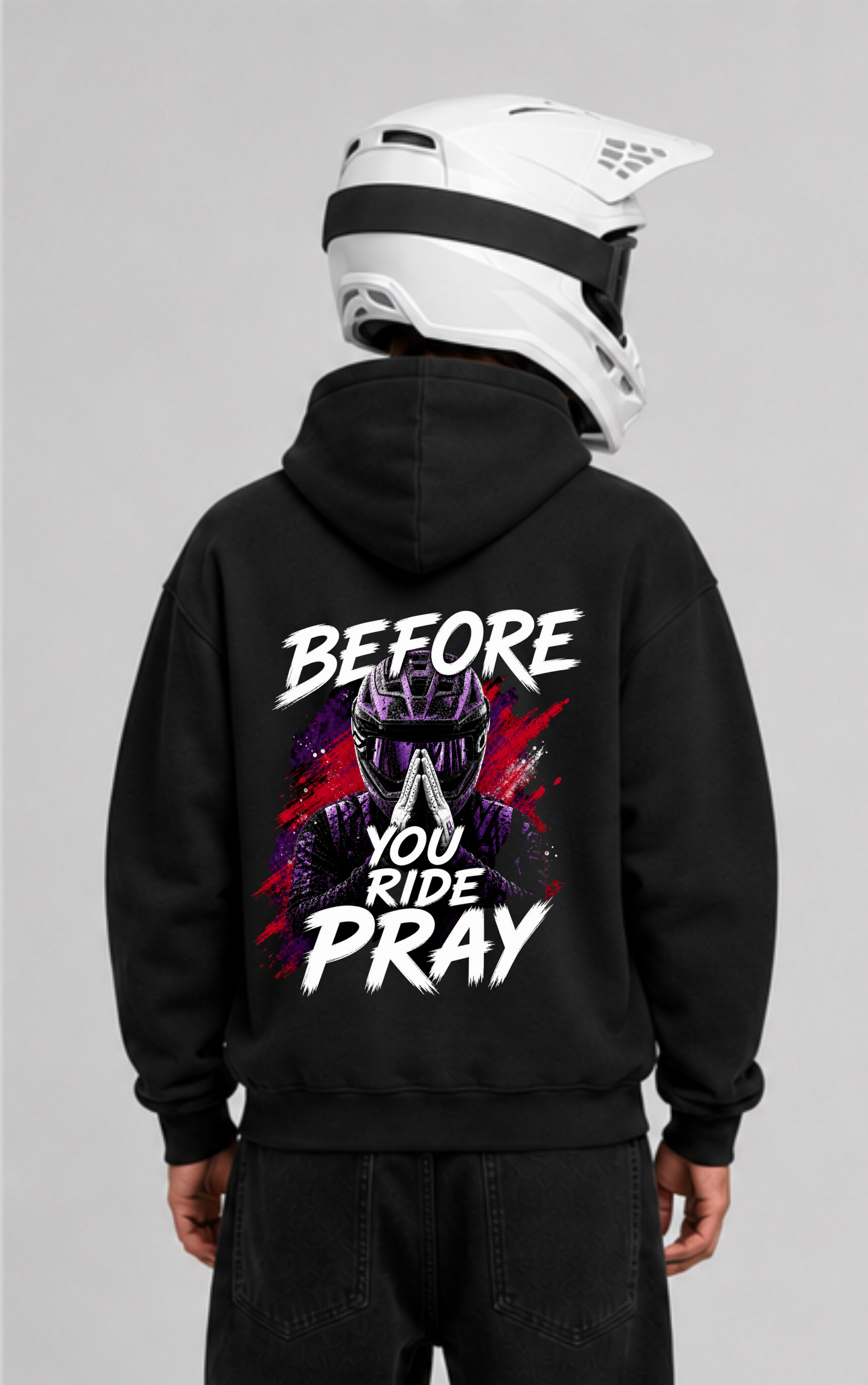 BEFORE YOU RIDE PRAY Oversized Hoodie