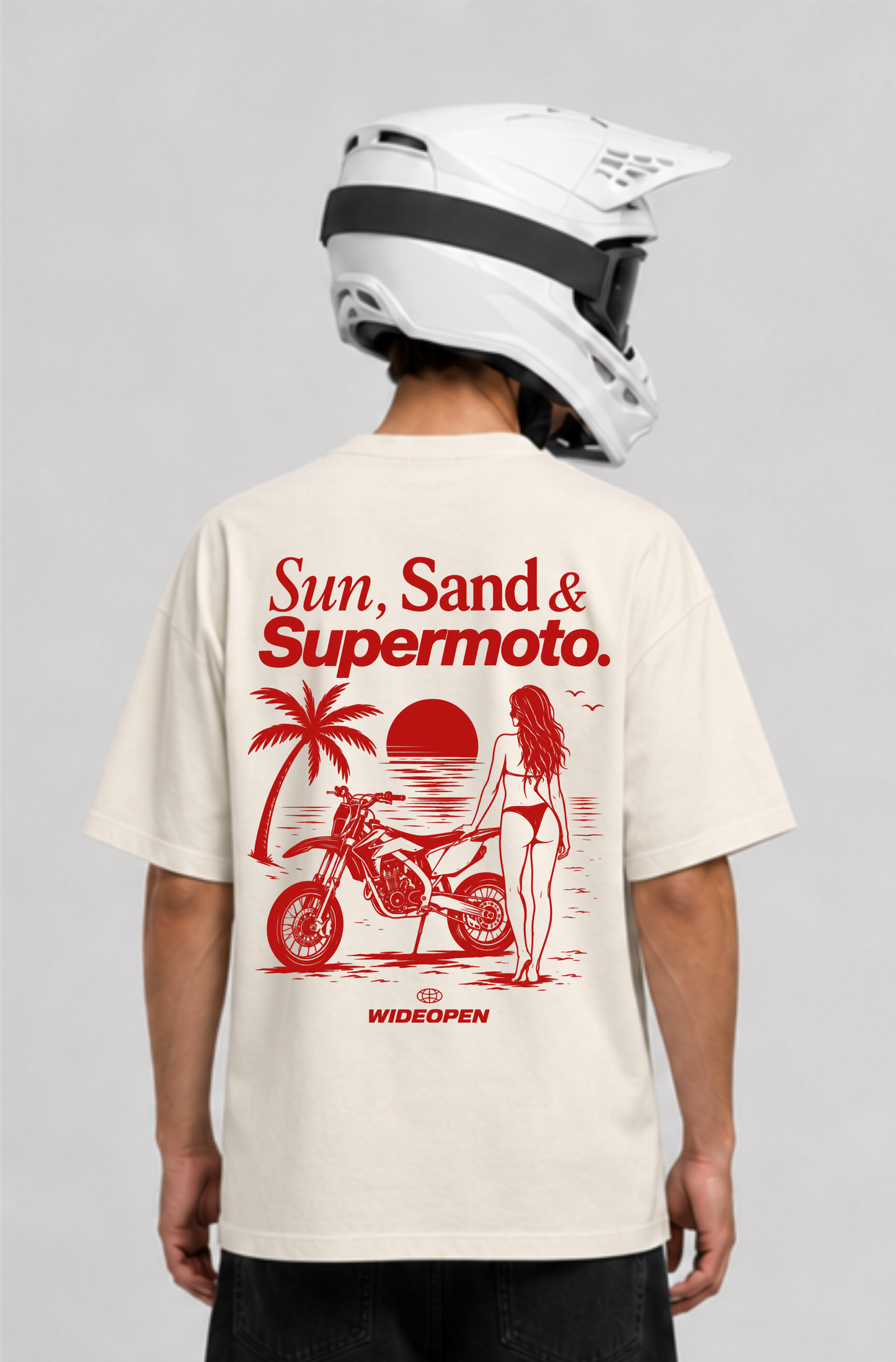 SUN, SAND & SUOERMOTO SUMMER OVERSIZED SHIRT