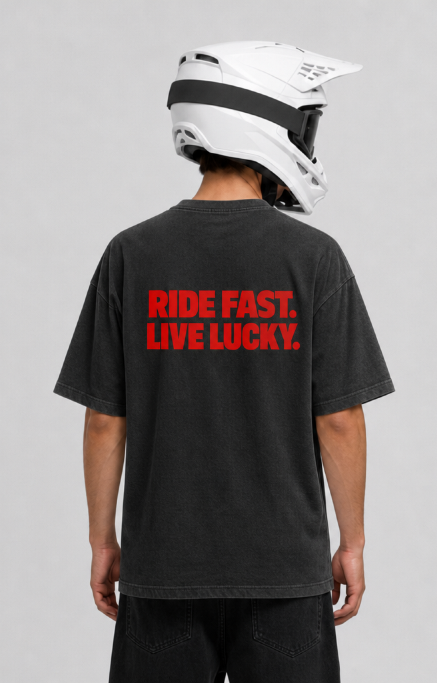 RIDE FAST LIVE LUCKY OVERSIZED SHIRT