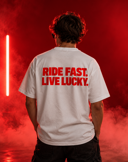 RIDE FAST LIVE LUCKY OVERSIZED SHIRT
