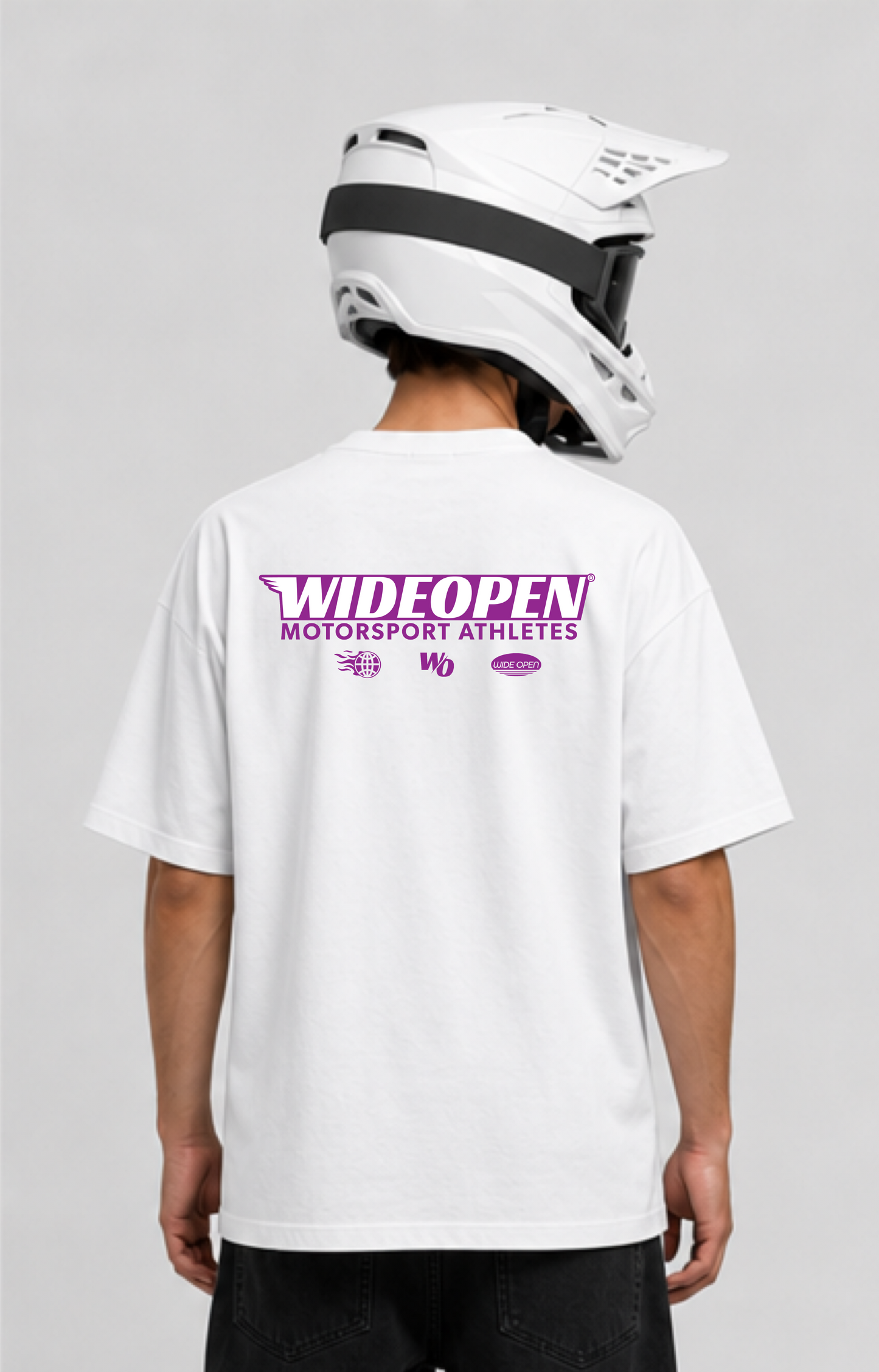MOTORSPORT ATHLETES PURPLE OVERSIZED SHIRT