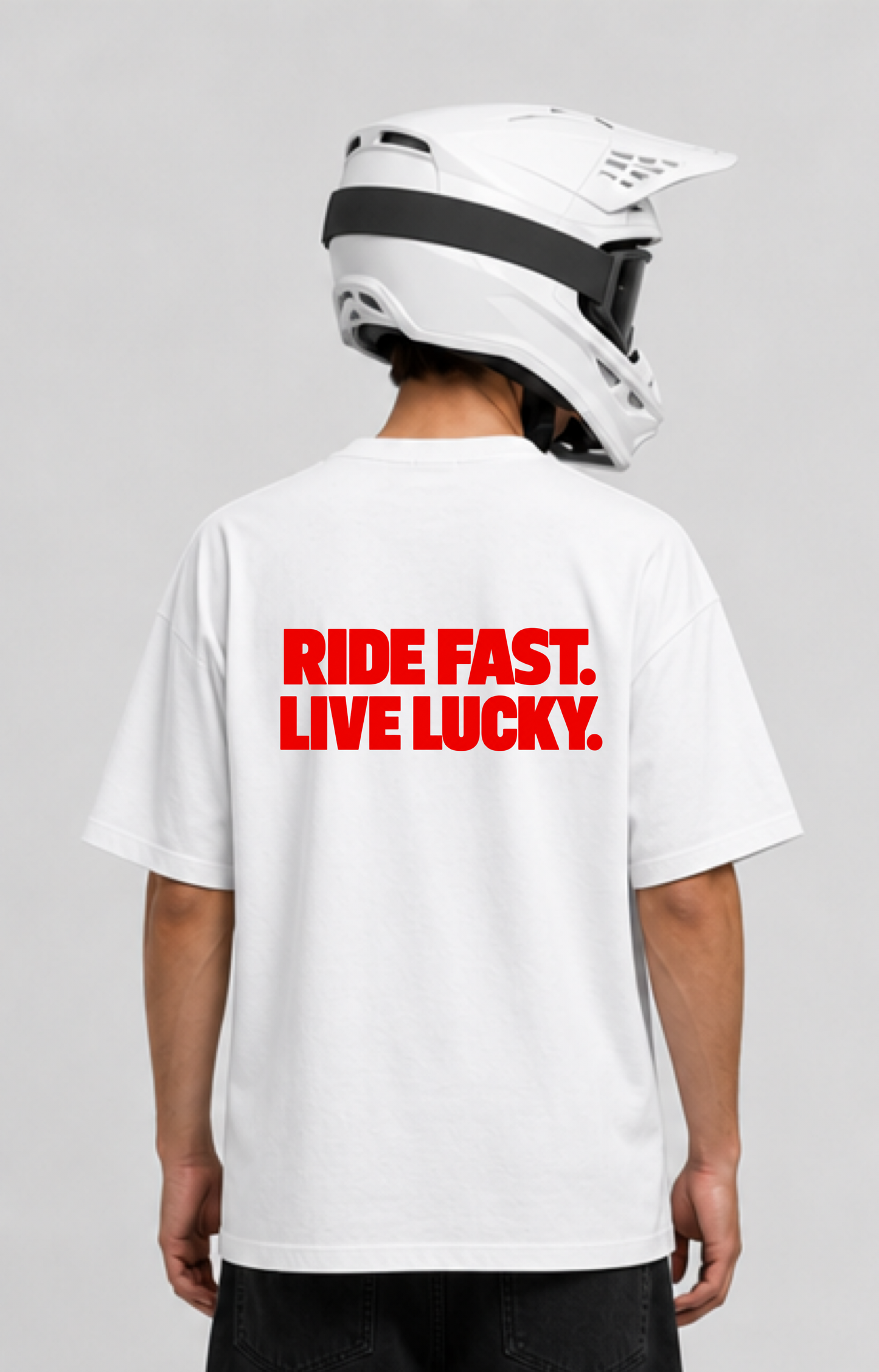 RIDE FAST LIVE LUCKY OVERSIZED SHIRT