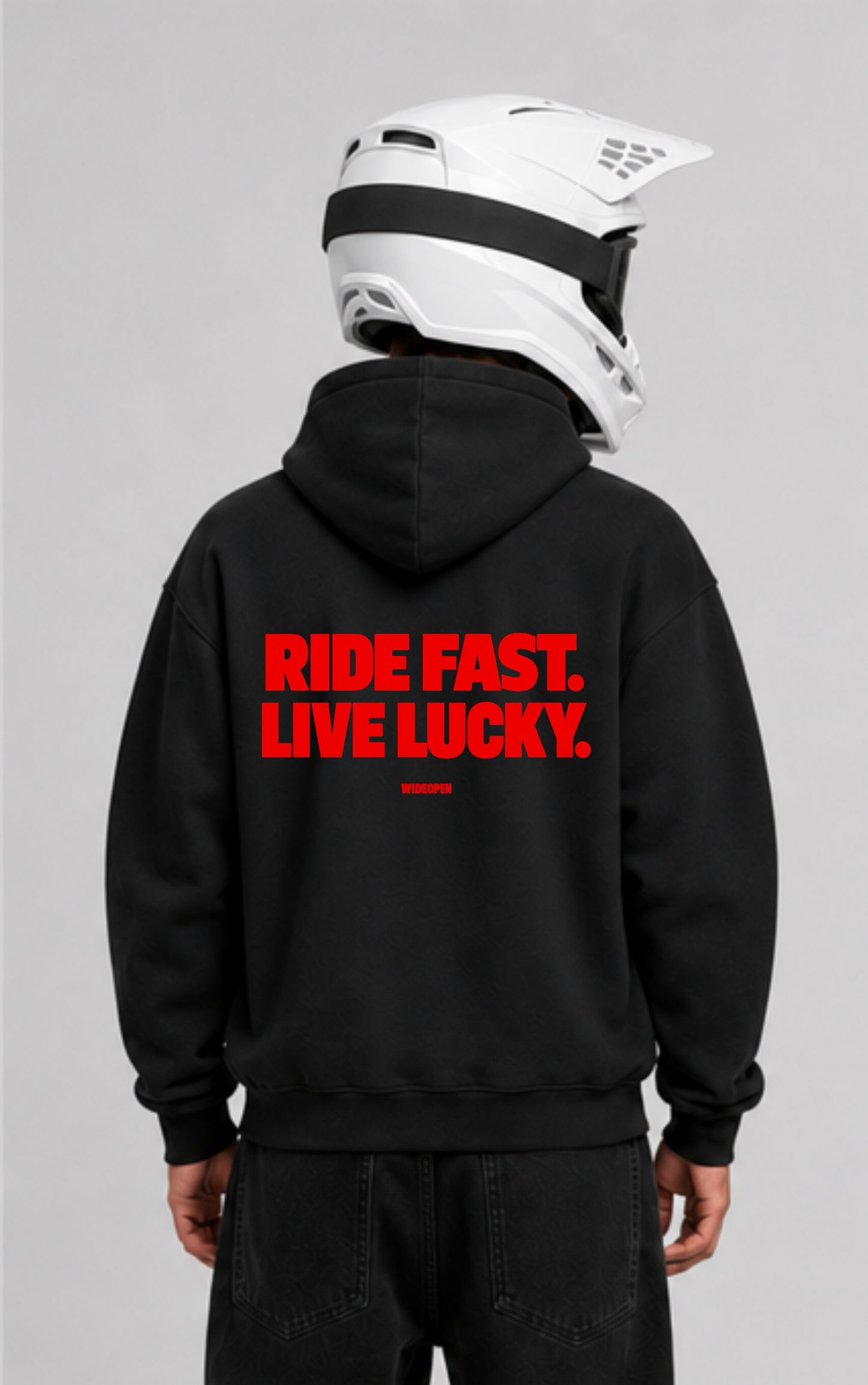 RIDE FAST. LIVE LUCKY. Oversized Hoodie