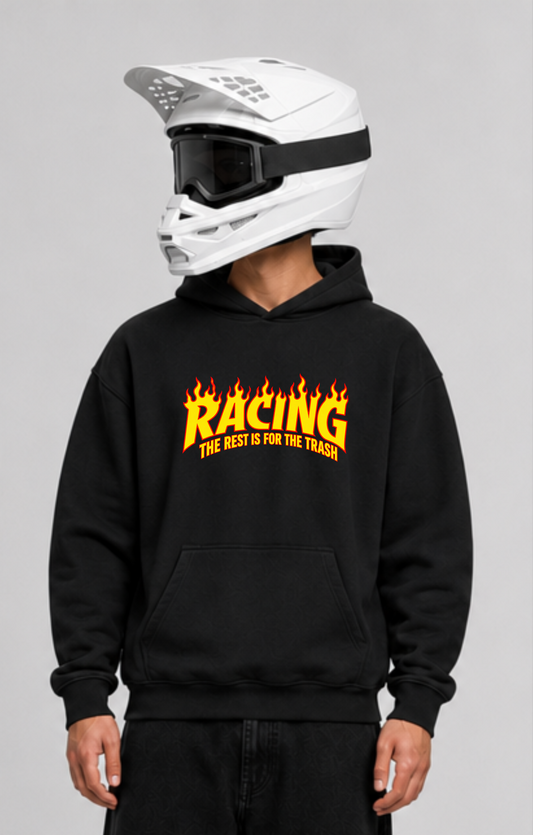 RACING FLAMES Oversized Hoodie