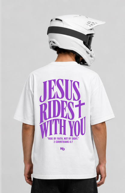 JESUS RIDES WITH YOU OVERSIZED SHIRT