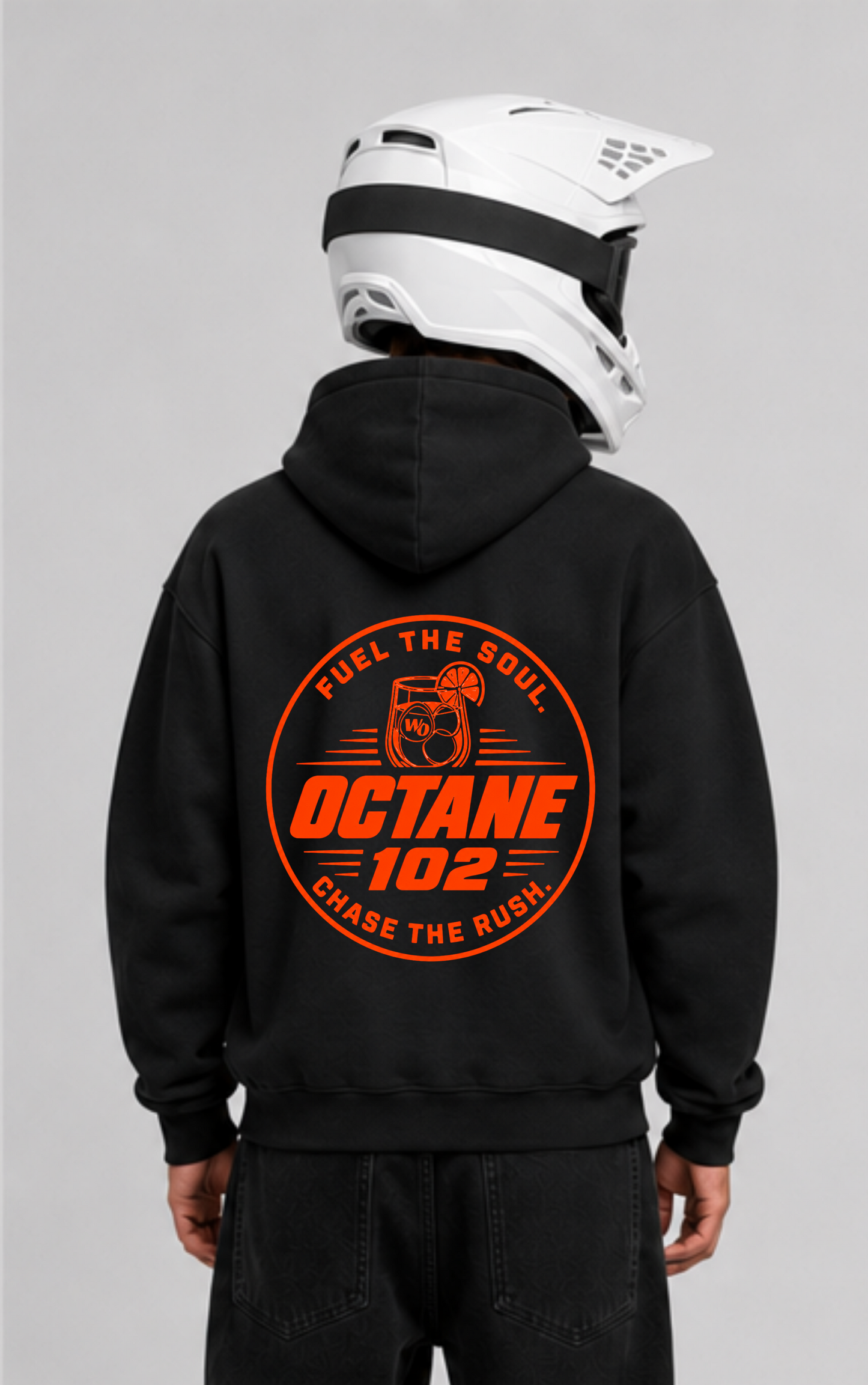 FUEL THE SOUL. CHASE THE RUSH. Oversized Hoodie