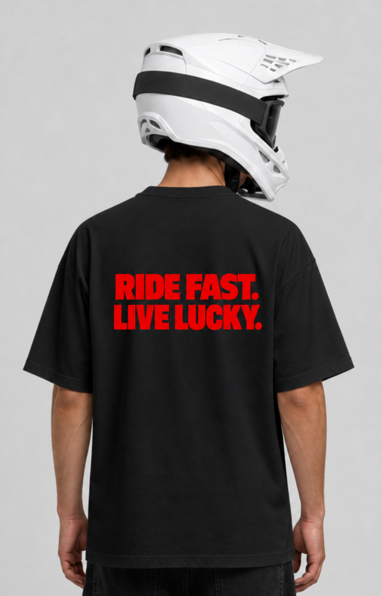 RIDE FAST LIVE LUCKY OVERSIZED SHIRT